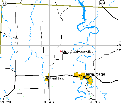Wheatland township, MO map
