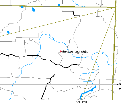 Jordan township, MO map