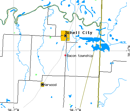Bacon township, MO map