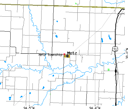 Metz township, MO map
