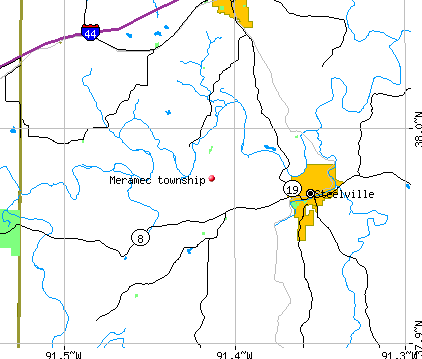 Meramec township, MO map
