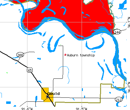 Auburn township, AR map