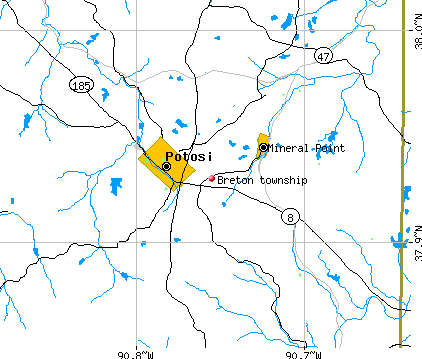 Breton township, MO map