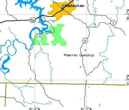 Warren township, MO map