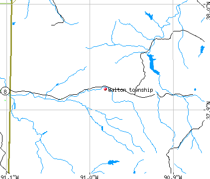 Walton township, MO map