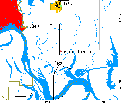 Arkansas township, AR map