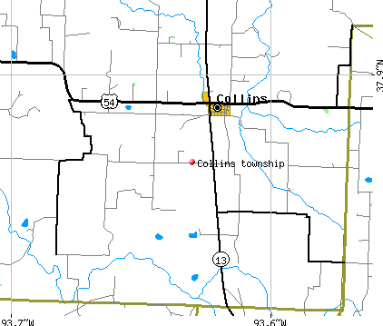 Collins township, MO map