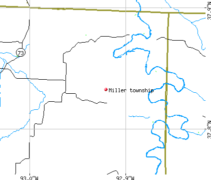 Miller township, MO map