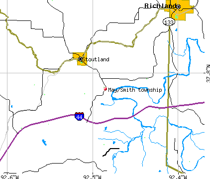 May/Smith township, MO map
