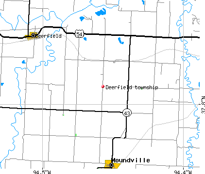 Deerfield township, MO map