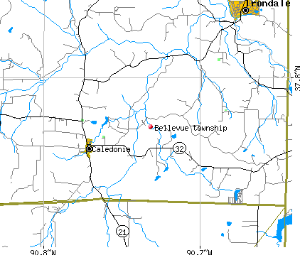 Bellevue township, MO map