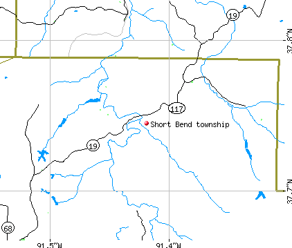 Short Bend township, MO map