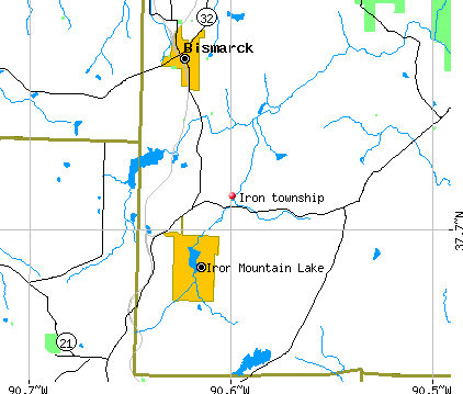 Iron township, MO map