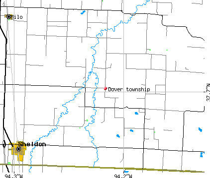 Dover township, MO map