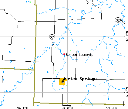 Benton township, MO map