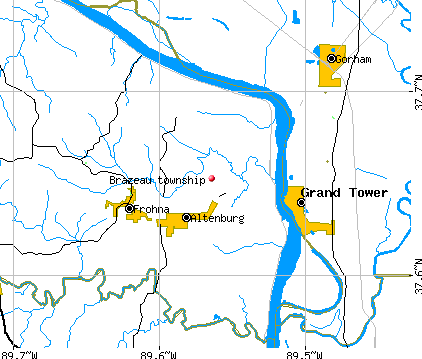 Brazeau township, MO map