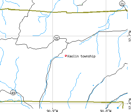 Kaolin township, MO map