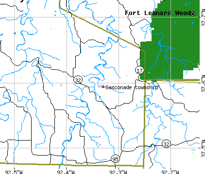 Gasconade township, MO map