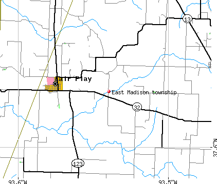 East Madison township, MO map