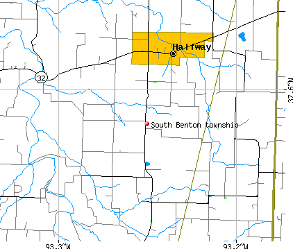 South Benton township, MO map