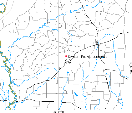 Center Point township, AR map