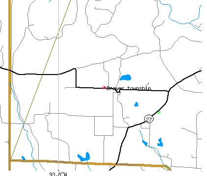 Brewer township, AR map