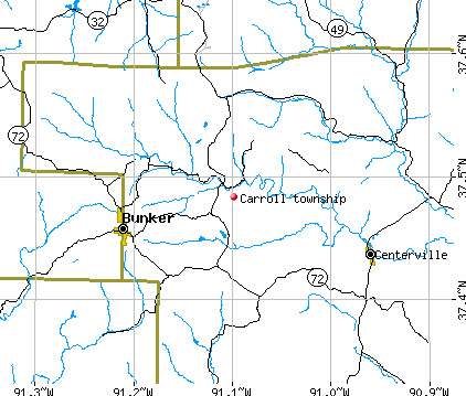 Carroll township, MO map