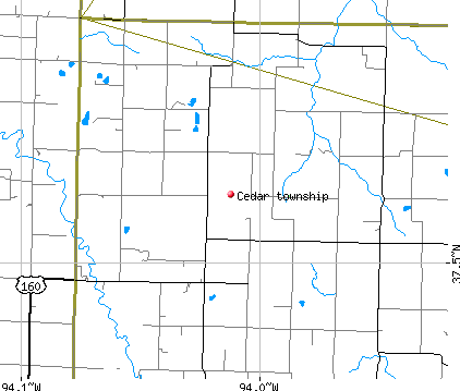 Cedar township, MO map