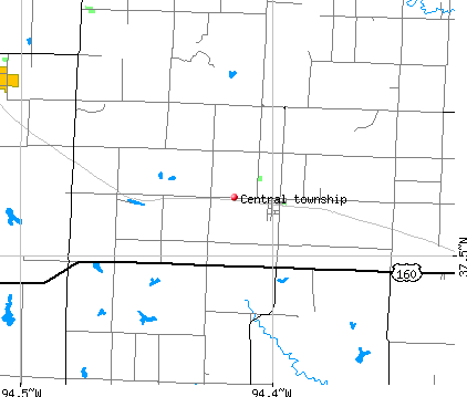 Central township, MO map