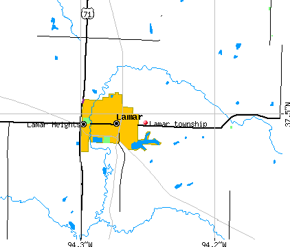 Lamar township, MO map