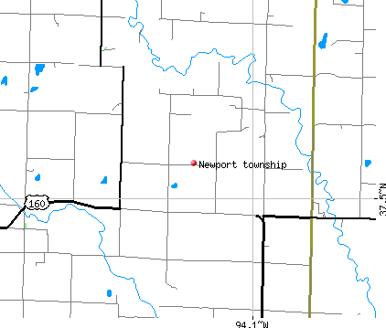 Newport township, MO map