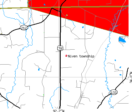 Niven township, AR map