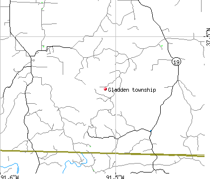 Gladden township, MO map