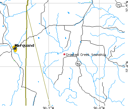 Crooked Creek township, MO map
