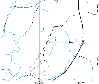 Central township, MO map