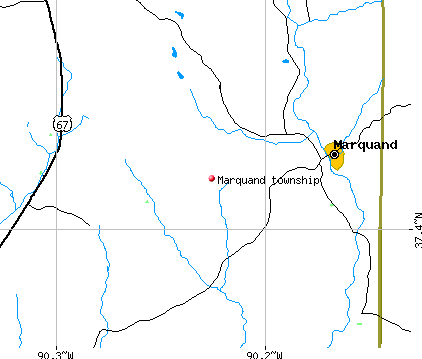Marquand township, MO map