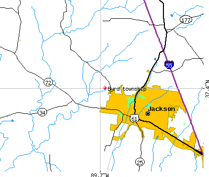 Byrd township, MO map