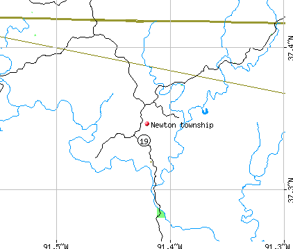 Newton township, MO map