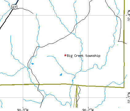 Big Creek township, MO map