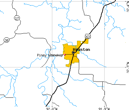 Piney township, MO map