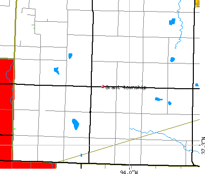 Grant township, MO map