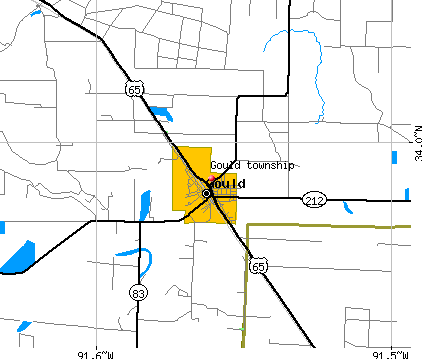 Gould township, AR map