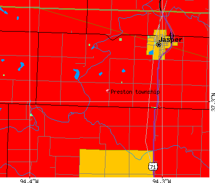 Preston township, MO map