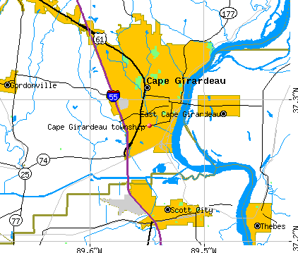 Cape Girardeau township, MO map