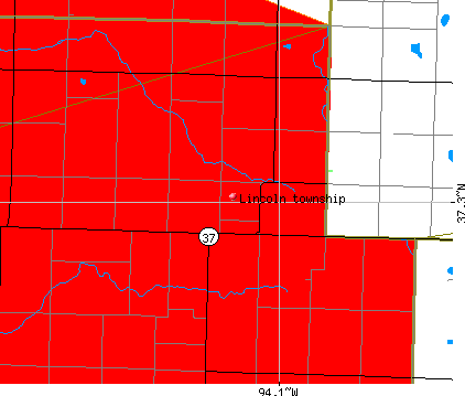 Lincoln township, MO map