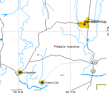 Hubble township, MO map