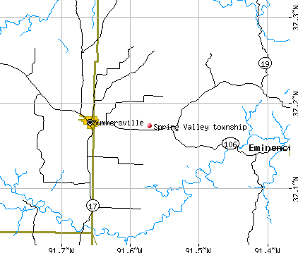 Spring Valley township, MO map