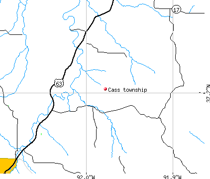 Cass township, MO map