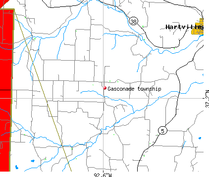 Gasconade township, MO map
