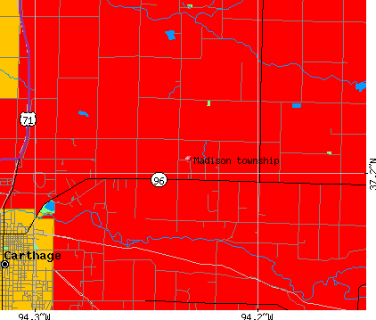 Madison township, MO map